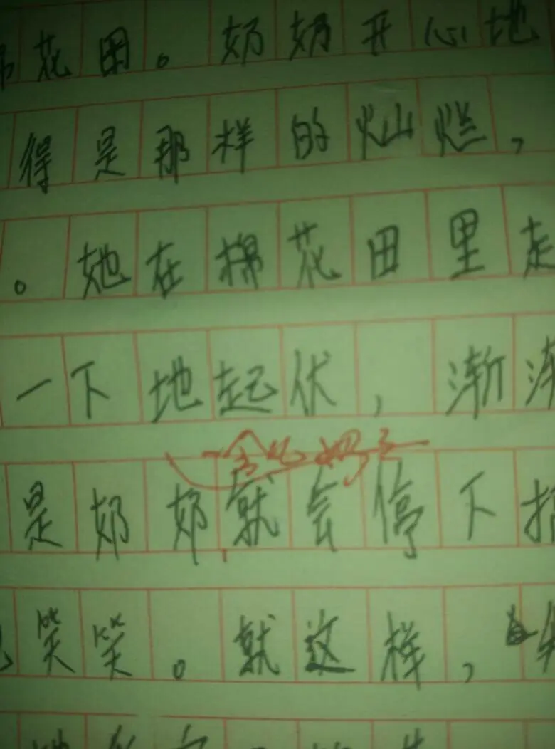 用红字